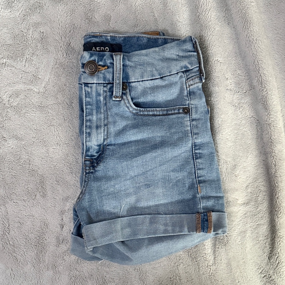 Aero Light Blue Denim Shorts